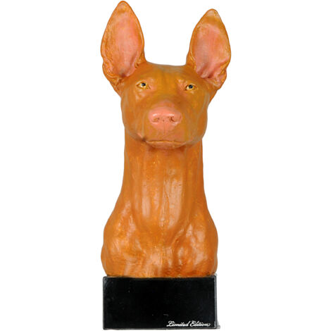 Pharaonenhund, Malteser Windhund - bemalte Statuette, Figur, vom Künstler hergestellt, Marke Art-Dog