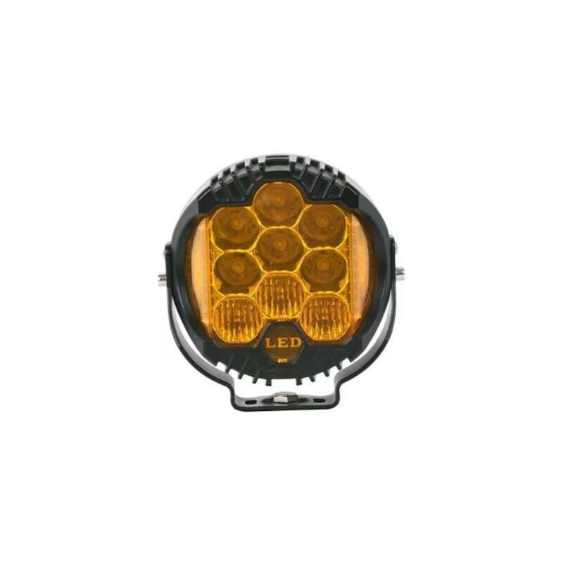 Start - Phare à led de 5 pouces pour voiture, lumière uniforme IP67, étanche, haute luminosité, 50W, forte puissance, pour Jeep, lumière jaune
