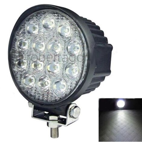 PHARE ADDITIONNEL POUR VOITURE TOUT-TERRAIN 12 V ROND 14 LED 42 W 6 000 K IP67