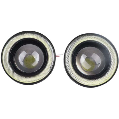 Phare Antibrouillard de Voiture de 3,5 Pouces, Boîtier en Aluminium, étanche, LED Lumineuse, Lumière Blanche Universelle, Anneau Extérieur, Lampe de Conduite Avant 30W, élégant