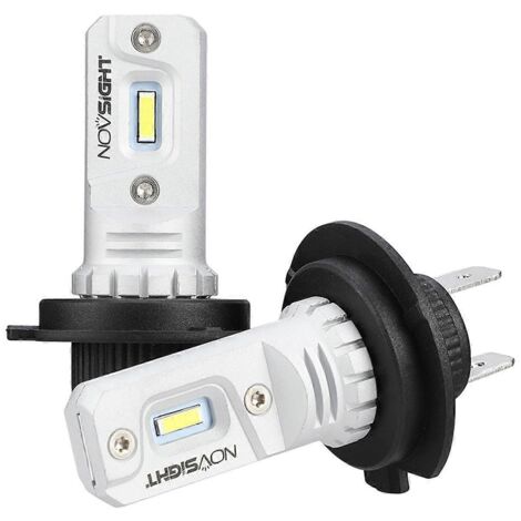 Phare antibrouillard LED 80W, ampoules de phare H7 6000K blanc, feu de jour 1000LM/ampoule, kit Novsight pour voiture.