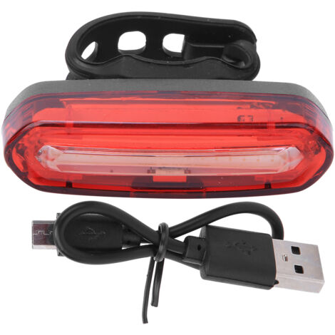 Phare arrière LED pour vélo, lampe de sécurité rechargeable USB, équipement cycliste pour VTT et vélo fixe.
