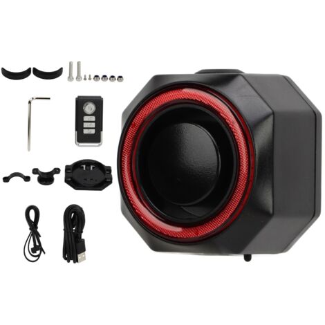 Phare arrière vélo avec alarme antivol, 4 modes, réglable, télécommande, étanche, rechargeable, détecteur de mouvement