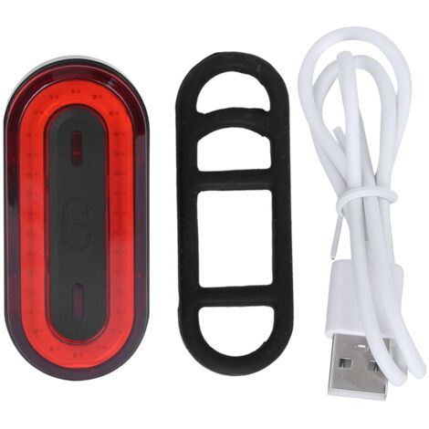 Phare Arrière Vélo LED Rechargeable, Lampe Clignotante Sécurité avec Coque Rouge
