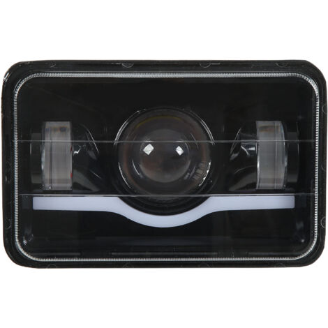 Phare avant carré à LED 100 W 6000 K avec feux de position anti-éblouissement, clignotants, feux de croisement/route pour VTT, SUV, camions et engins de chantier