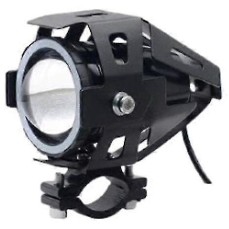 Phare avant de moto à LED Angel Eye, feu auxiliaire de conduite, mini feux antibrouillard U7, accessoires pour moto, quad et scooter - 1 pièce, bleu