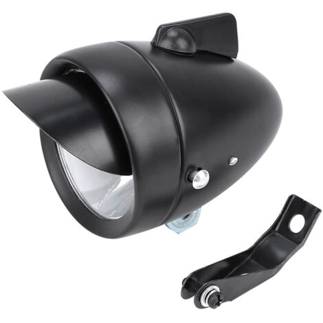 Phare avant de vélo rétro Super léger à LED, phare de vélo Vintage avec visière