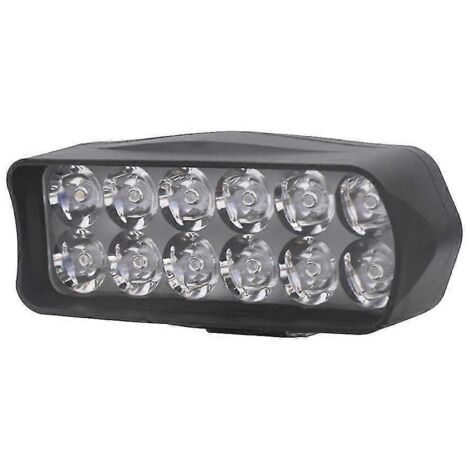 Phare avant LED 12V-80V pour vélo électrique, moto, tricycle ou vélo électrique (12 LED).