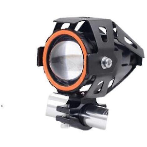 Phare avant LED Angel Eye pour moto, feu de route auxiliaire, mini antibrouillards U7, accessoires pour moto, quad et scooter - 1 pièce rouge