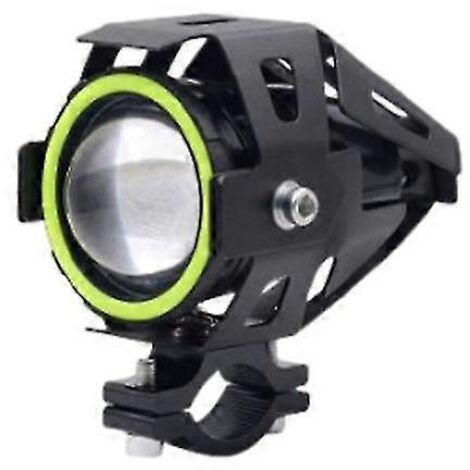 Phare avant LED Angel Eye pour moto, feu de route auxiliaire, mini feux antibrouillard U7, accessoires pour moto, quad et scooter - 1 pièce, vert