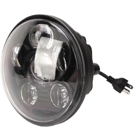 Phare avant LED moto rond 45W blanc 5,75 pouces, remplacement DC 10-60V pour Davids, éclairage puissant et durable.