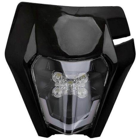 Phare avant LED neuf pour moto KTM EXC, EXCF, SX, SXF, XC, XCF, XCW, XCFW 125, 150, 250, 300, 350, 450 et 530 - Noir