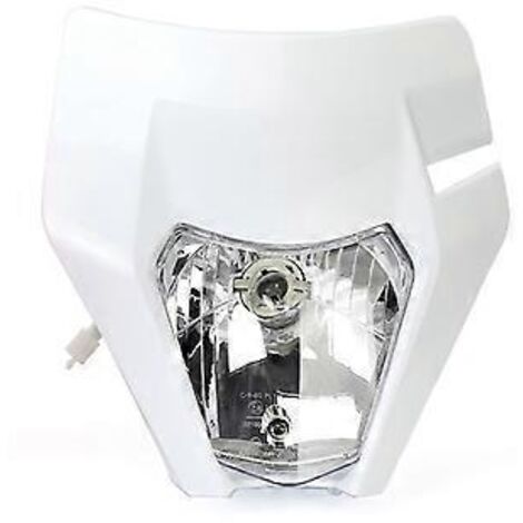 Phare avant modifié pour moto EXC125, EXC250, 300, EXC F450 et EXC200 (2014-2023), blanc.