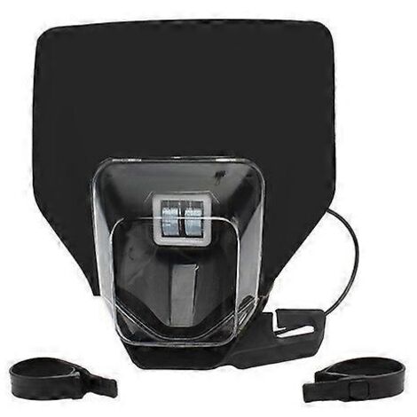 Phare avant modifié pour moto tout-terrain Hoosiwana FC FE FX TC TE TX 125 250 350 TE300 - HL107-1-2 Noir