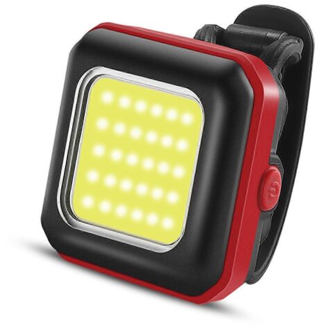 Phare avant pour VTT, éclairage rouge et blanc, pour une utilisation nocturne.