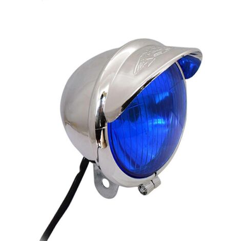 Phare avant rond de moto étanche ABS style vintage pour CM125 - Bleu