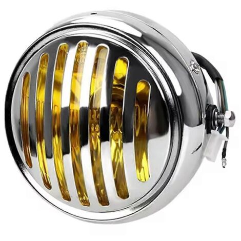 Phare avant rond rétro 12V pour moto