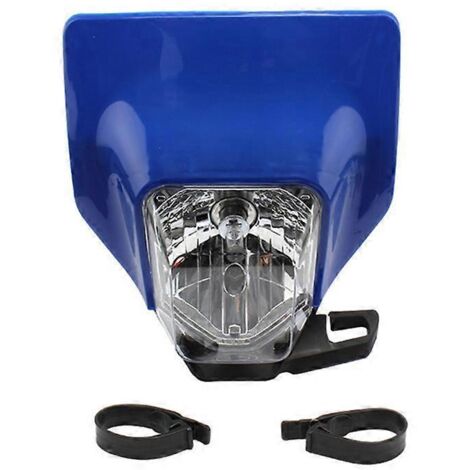Phare avant universel modifié pour moto tout-terrain Hoosiwana White Kevis (livraison constante) - Bleu