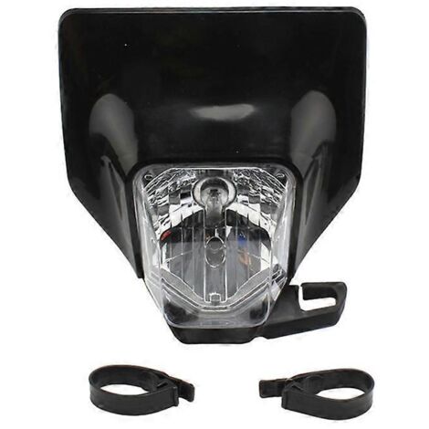 Phare avant universel modifié pour moto tout-terrain Hoosiwana White Kevis (livraison constante) - Noir