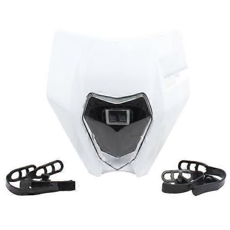 Phare avant universel modifié pour moto tout-terrain KTM, éclairage LED longue portée et de près, blanc.