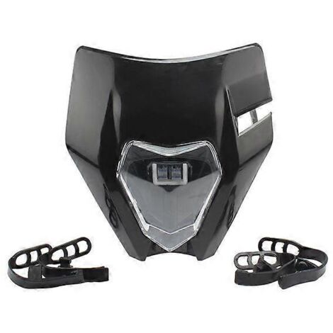 Phare avant universel modifié pour moto tout-terrain KTM, éclairage LED longue portée et de près, noir