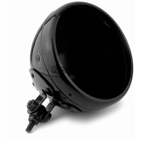 Phare avant universel pour moto, fixation inférieure, 7 pouces, cache-phare LED, boîtier pour Harley Custom, noir/chrome brillant