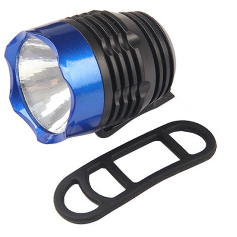Phare avant vélo LED étanche pour guidon, lampe de bicyclette noire et bleue