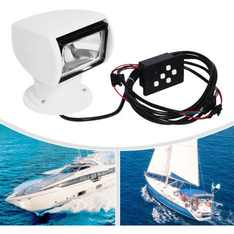 Phare de bateau Voiture Télécommande phare de recherche marine 12V 100W ampoule