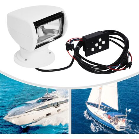 Phare de bateau Voiture Télécommande phare de recherche marine 12V 100W ampoule