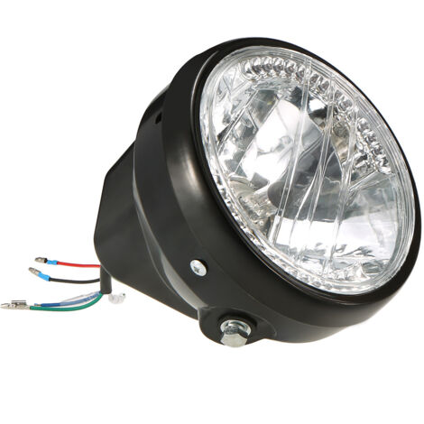 Phare de moto 7" rond LED clignotants indicateurs lumière bleue universel