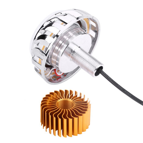 Phare de moto LED projecteur double œil d'ange/démon, lentille pour CyclOne, couleur bleu ou rose