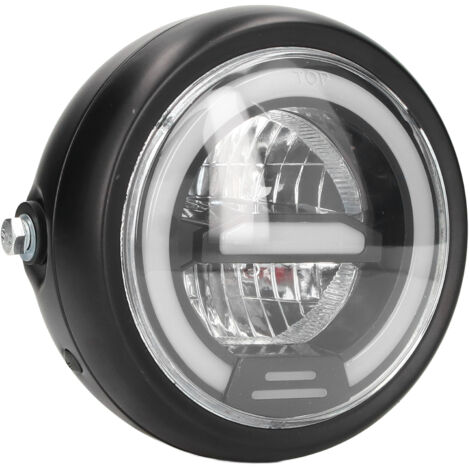 Phare de moto rond à LED 6,5 pouces, étanche, 12 V CC, pour scooter et motocross