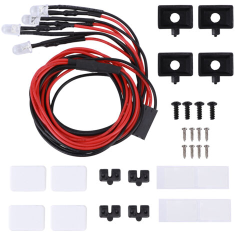 Phare de toit LED pour TRX4/SCX10 II, lampe carrée pour 1/10 voiture RC, éclairage de rack à bagages, compatible 90046 90047.