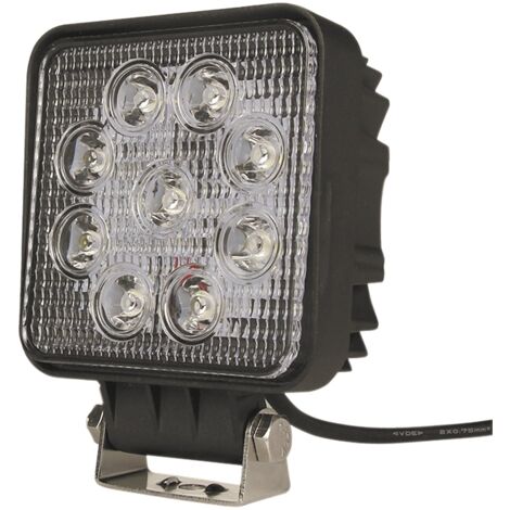 SODIFLASH - Phare de travail carré LED 10/32V 27W 1800 lumens faisceau large - 17073