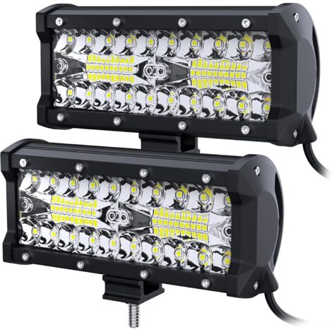 Phare de travail LED 120W 12V 2PCS – Aluminium moulé sous pression – Lentilles polycarbonate anti-choc – Étanchéité IP68 pour véhicules