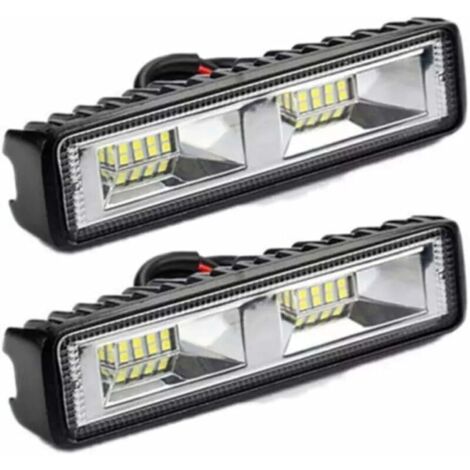 Phare de travail LED 12V 24V – 16 LEDs 48W – Étanche IP67 pour camions. SUV. VTT – Lumière blanche 6000K. 1200lm