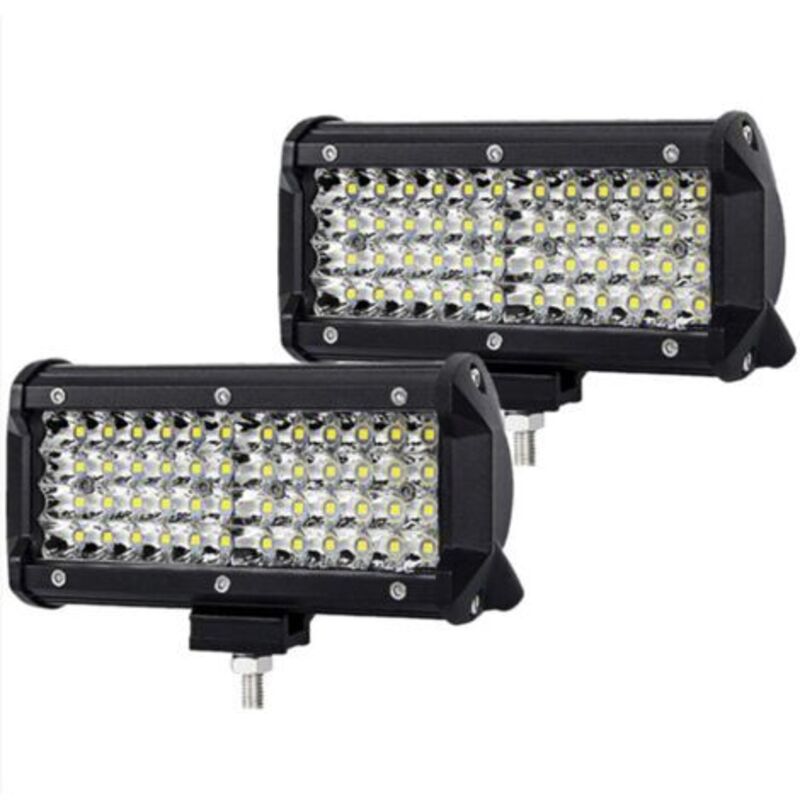 Phare de Travail LED 12V 288W Projecteur Voiture Etanche Spot Flood Feux Antibrouillard pour Voiture Camion Tracteur SUV Bateau
