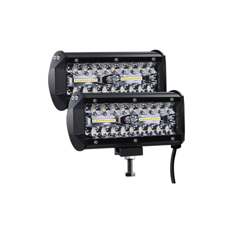 Gotrays - Phare de Travail led 12V 300W 7'' Projecteur led Voiture 12v Etanche IP67 Spot Flood Feux Antibrouillard led 27,000lm Feux de Travail pour