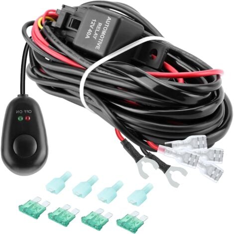 QERSTA Phare de Travail LED 12V 300W Câblage à barres led Projecteur LED Voiture 12v Etanche IP67 Spot Flood Feux Antibrouillard LED 27,000lm Feux de Travail pour Voiture Camion Tracteur SUV Bateau(2 PCS)