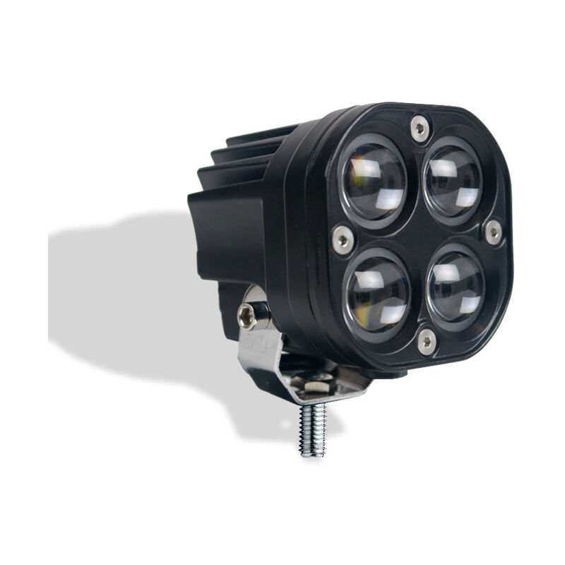 Phare de travail LED pour voiture 80 W, lentille 5D modifiée, éclairage stroboscopique pour moto tout-terrain - 6 000 K, blanc