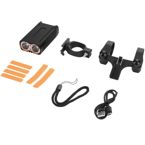Phare de Vélo LED 2000lm Rechargeable USB, Lampe Torche pour Cyclisme Éclairage Puissant
