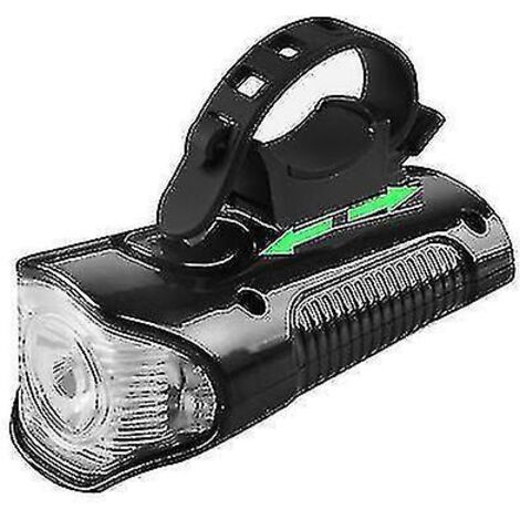 Phare de vélo noir, lampe de vélo étanche rechargeable par USB avec avertisseur sonore, tableau des codes de vitesse pour vélos