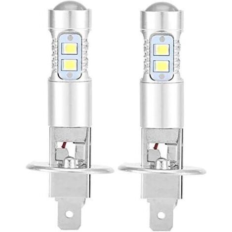 Phare de voiture, 100% tout neuf H1 6000K lumière blanche 360 ​​degrés 100W kit d'ampoule de phare LED phare de voiture antibrouillard phare de conduite adapté pour ampoule LED h1 100w am