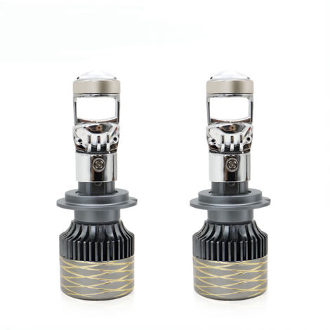 Phare de voiture à LED A81 H4 super lumineux de près et de loin, phare à double lentille intégrée