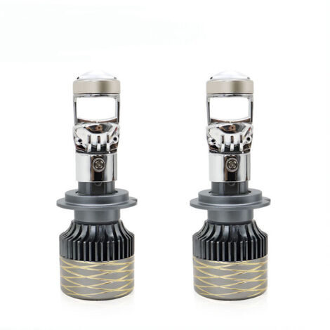 Phare de voiture à LED A81 H4 super lumineux de près et de loin, phare à double lentille intégrée