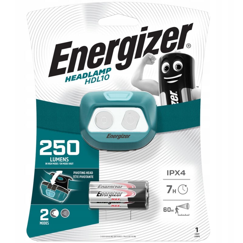 Lampe frontale verte HDL10 3xAA 250lm ENERGIZER