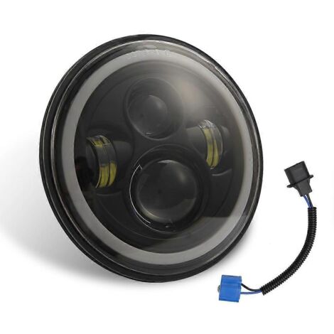 Phare LED 140W 7 pouces, antibrouillard, étanche, projecteur pour véhicules tout-terrain et moto, ampoule puissante et résistante à l'eau.