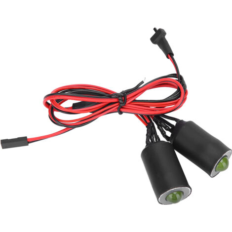 Phare LED 17mm Vert Blanc pour Voiture Télécommandée 1/10 - Accessoire de Modification DIY