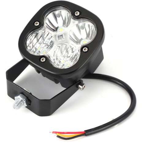 Phare LED 40W RGB 6000K 3.1 pouces, support réglable universel pour voiture et moto