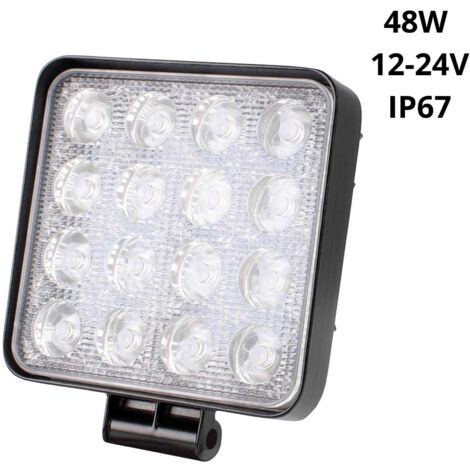 Phare LED 4x4 tout-terrain - 48W - 10-40V CC - 4 Pouces - 2000lm